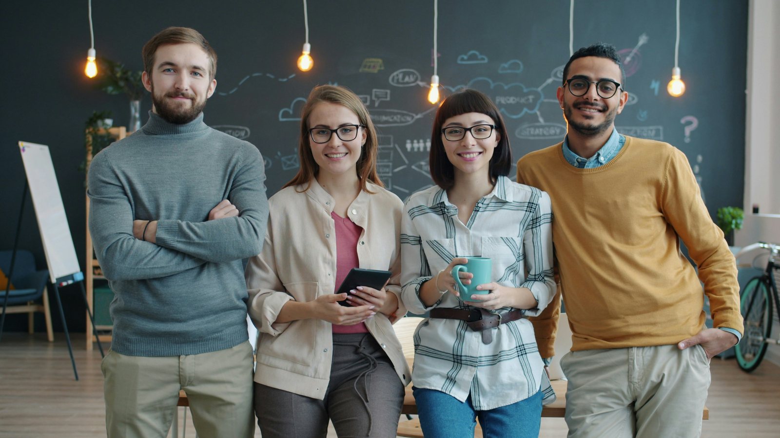 Professional team using a digital platform